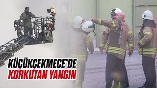 Küçükçekmece'deki Halı Fabrikası Yangınına Anında Müdahale