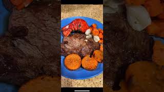 Surf And Turf Dinner With Sweet Potatoes Recipe