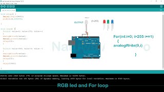 #RGB LED #FOR LOOP #ANALOGWRITE FUNCTION | How to Control rgb led through for loop arduino |  Hindi