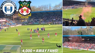 HALIFAX TOWN v WREXHAM AFC *VLOG* | 4,500 + WREXHAM FANS MAKE INCREDIBLE ATMOSPHERE DESPITE LOSING!