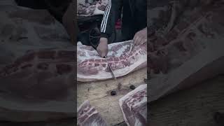 Cutting the pork meat #cactusfoodies #shorts #meatcuts #pork