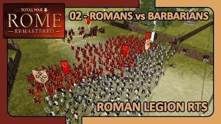 Total War Rome - Day 2 Battle Julii Rome vs Barbarian Village - Empire Building RTS [no commentary]