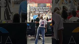 She not safe NO WHERE!! 😂 Even at the WNBA Atlanta Dream game #shorts #dance #introvert