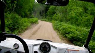 RZR S MCX turbo in a Canadian logging road