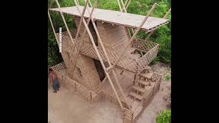 ￼[Survival Building] - 79 Day 2 Men Building Vision Bamboo House With Swimming Pools [Full Videos