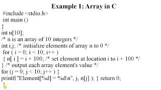 array introduction and initialisation of array part 2