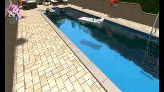 Progettazione piscine Piscine sicilia 3D RSpiscinesrl interno cortile