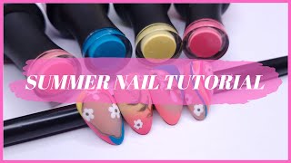 SUMMER GEL POLISH NAIL ART TUTORIAL | Kiki London Gel Polish!