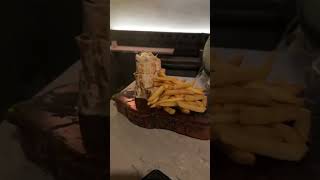 EATING SMOKY SHWARMA WITH FRIES #food #shorts #subscribe #like