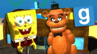 Freddy Takes Over The Krusty Krab! (Garry's Mod Sandbox Funny Moments) w/Five Nights at Freddy's Mod