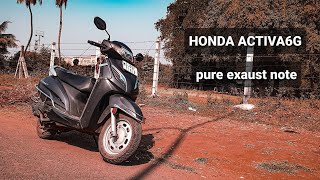 Honda activa 6g pure exhaust sound.