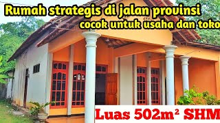 Rumah strategis di jalan provinsi Blitar - Tulungagung cocok untuk usaha dan buka toko