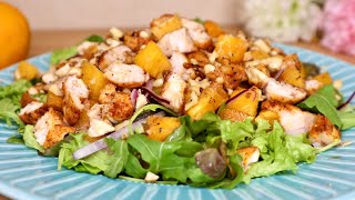 Салат с хурмой. Яркий праздничный салат. Новогоднее меню 2022 / Bright festive salad. Eng sub