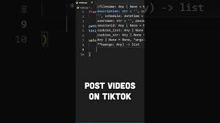 Post Video On TikTok Using Python! #tiktok #python #shorts