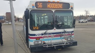 Calgary Transit 2005 New Flyer D40LF #7913 on Route 56 Woodbine