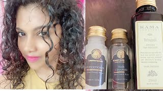 I FOLLOWED CHEEKY DNA HAIR CARE ROUTINE | KAMA AYURVEDA HAIR OIL | BRINGADI Intensive Hair Treatment