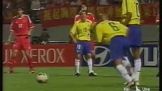 Mondiali 2002 Brasile-Cina punizione Roberto Carlos- World Cup 2002 Roberto Carlos free kick