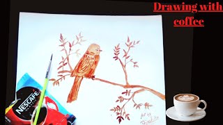 ||Drawing with Coffee||☕Tutorial#shorts