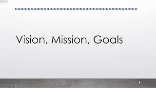 Vision, Mission, Goals