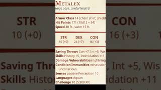 Metalex Stat Reveal #dnd #dungeonsanddragons #gaming #rpg