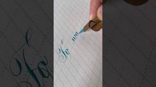 Teal blue calligraphy  #calligraphy #youtubeshorts #ytshorts #shorts #blue #diy #ink #art #quotes