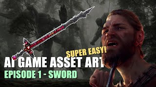 Tutorial - Free AI Game assets in Stable diffusion. Episode 1: Sword