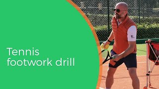 Tennis footwork drill with cone for great results