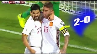 Spain vs Albania 2-0 - All Goals & Highlights - World Cup Qualifications 9/10/2016