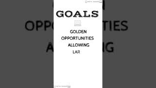 GOALS | Motivational Words | Motivational Acronyms | Digital Readers | #Shorts