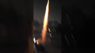 silver vs gold rocket firework (color salute)