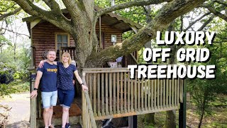 We Stayed in a Luxury Off Grid Treehouse!