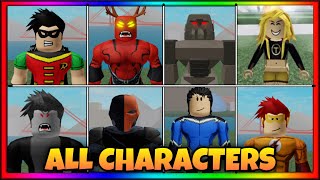 ALL CHARACTERS GAMEPLAY | TEEN TITANS BATTLEGROUNDS  - ROBLOX