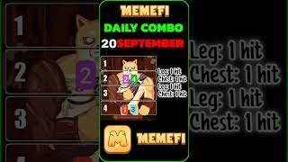 memefi coin daily combo today | memefi coin daily combo 20 September | daily combo memefi today