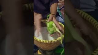 Bikin ketupat #ketupat #bikinketupat #carangisiketupat #viral #food #videoshort #menulebaran