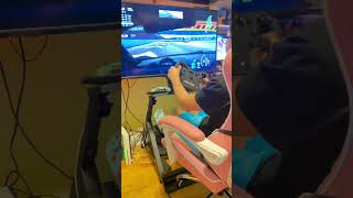 My new SIM setup! Let’s race!! #simracing #simracer #fanatec #liondancekid