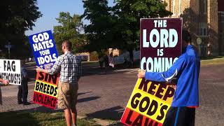 Westboro Baptist Church picketing Methodist church