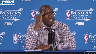 Game 1 Mike Brown Postgame 'we kept fighting'  Spurs vs Warriors  May 14, 2017   NBA Playoffs