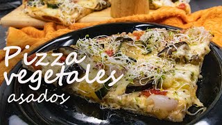 Pizza con Vegetales Asados. Te mostramos el paso a paso. Muy rica y natural 😁