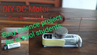 Make a Smallest  DC Motor// Only At Rs. 10.00 #dcmotor#diyproject