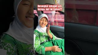 KALIAN MASUK SEKOLAH JAM BERAPA?? DINAR JAM 7 NIH.. SIAPA YG SAMA? #shorts