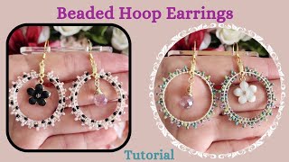 Beautiful Beaded Hoop Earrings Tutorial