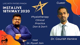 Dr. Gaurish Kenkre Instagram Live with Physio Panda in "An hour with a star" 18th May 2020