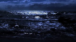 Ocean Waves Crashing - Relaxing Sounds At Night - Calming Relaxation Music For Sleeping