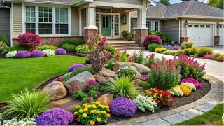 Modern Flower Garden Ideas | Colorful Garden Ideas | Front yard Flower Bed Ideas | Plant Decor