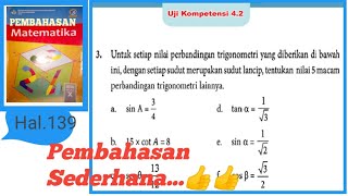 Perbandingan trigigonometri pada Uji Kompetensi 4.2 Kelas X