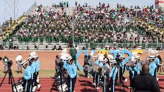 Mississippi Valley State University Band plays "We Came to Play" as Jackson State marches in.