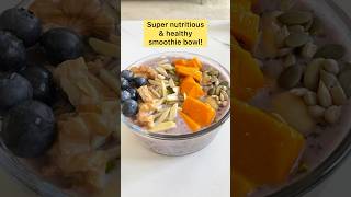 Blueberry Mango Oats Chia seeds dry fruits smoothie bowl! Super healthy & nutritious!#vegatarian🧡💛