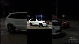 Jeep SRT vs Cammed C6 Corvette! | #DragSociety