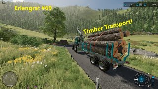 FS22 | Timber Transport and Forwarding! | ERLENGRAT #69 | Alpine Dairy Farm