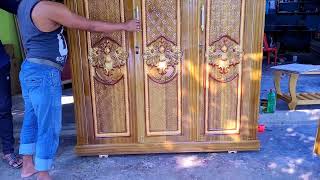 Wooden Almirah New Design | 3 Part Almirah Design | Wooden Wardrobe Design 2023 #23